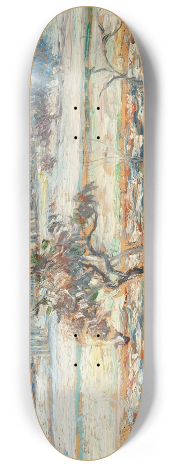 Camille Pissarro - Vue sur le village de Bazincourt, neige 8.25 inch art skate deck