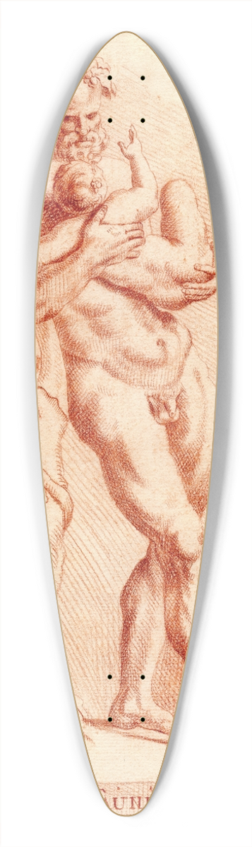 Cornelis Pronk - Beeld van Faunus met kind 39.3 inch art pintail longboard deck
