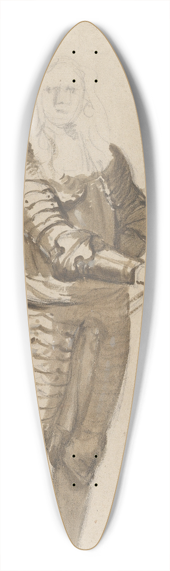 Cornelis Schut - Study of a Standing Commander Holding a Staff 39.3 inch art pintail longboard deck