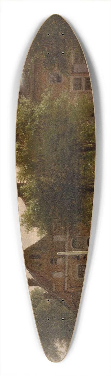Cornelis Springer - A View of the Harbour of Hasselt, Overijssel 39.3 inch art pintail longboard deck