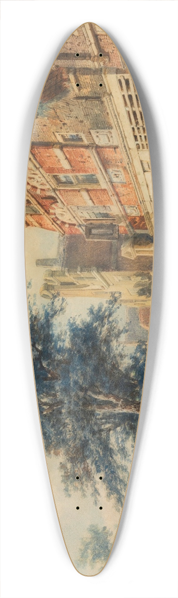 Cornelis Springer - The Havendijk, Enkhuizen, In Summer 39.3 inch art pintail longboard deck