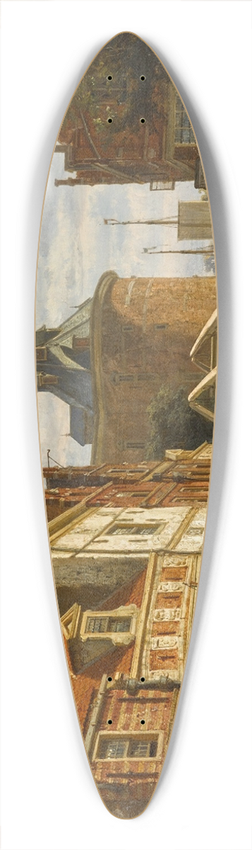 Cornelis Springer - The Zuiderspui with the Drommedaris, Enkhuizen 39.3 inch art pintail longboard deck