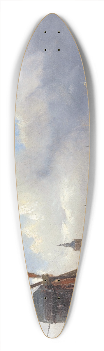 Cornelis Springer - View of The Hague 39.3 inch art pintail longboard deck