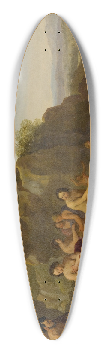 Cornelis Van Poelenburch - Diana and her attendants in a landscape with the spoils of the hunt 39.3 inch art pintail longboard deck