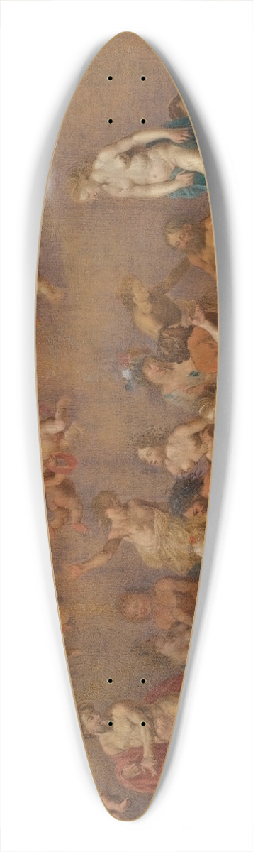 Cornelis Van Poelenburch -  Feast of the gods 39.3 inch art pintail longboard deck