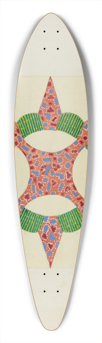 Cornelius Christoffels and Margaret Linsley - Pieced Autograph Quilt (1 Piece) 39.3 inch art pintail longboard deck