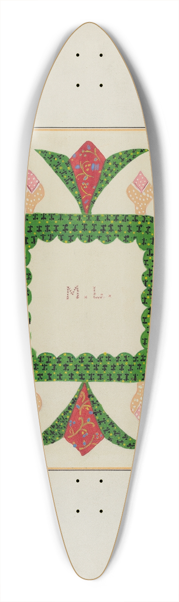 Cornelius Christoffels and Margaret Linsley - Pieced Autograph Quilt (1 Piece) 39.3 inch art pintail longboard deck