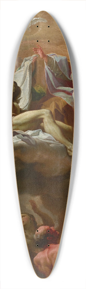 Corrado Giaquinto - The Trinity with Souls in Purgatory 39.3 inch art pintail longboard deck