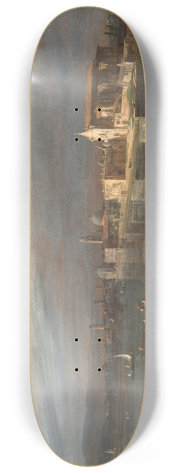 Canaletto - San Cristoforo, San Michele, and Murano from the Fondamenta Nuove, Venice 8.25 inch art skate deck