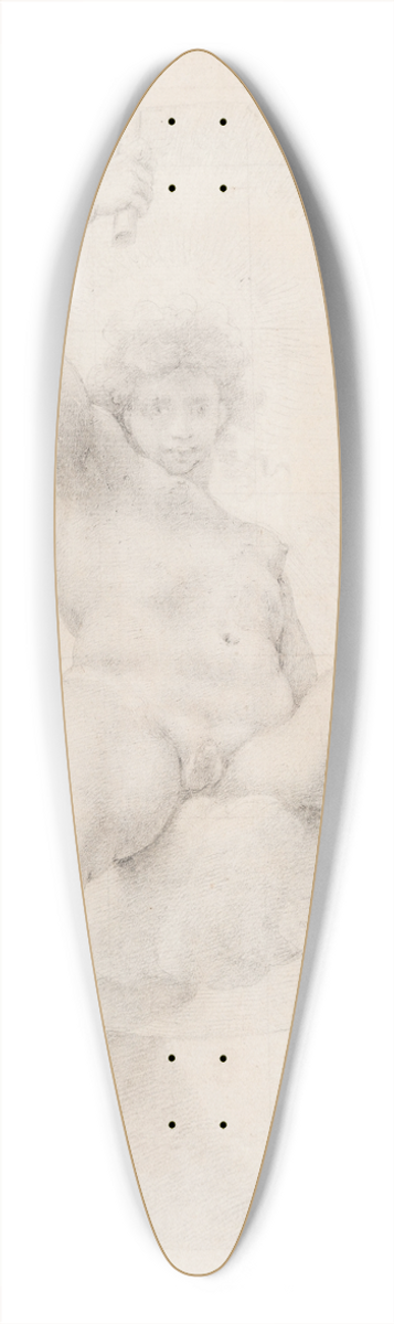 Cristoforo Roncalli - Apollo seated on a cloud holding a torch aloft 39.3 inch art pintail longboard deck