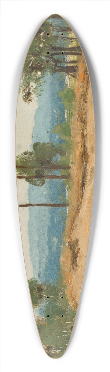 Curt Agthe - Landscape from the vicinity of Potsdam 39.3 inch art pintail longboard deck