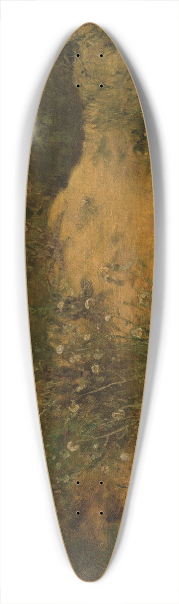 Curt Agthe - Landscape with thistles 39.3 inch art pintail longboard deck