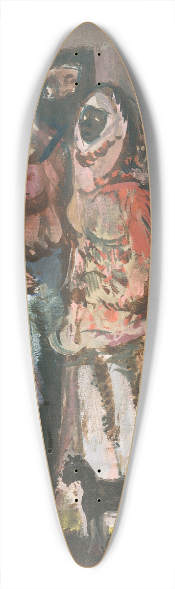 Cyprin Majernk - Masks 39.3 inch art pintail longboard deck