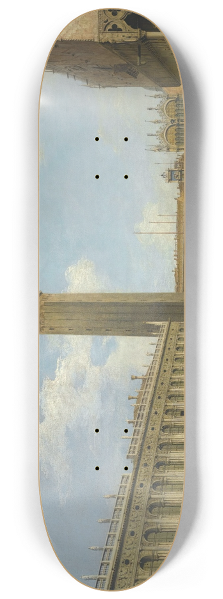 Canaletto - Venice, A View Of The Piazzetta Looking North 8.25 inch art skate deck