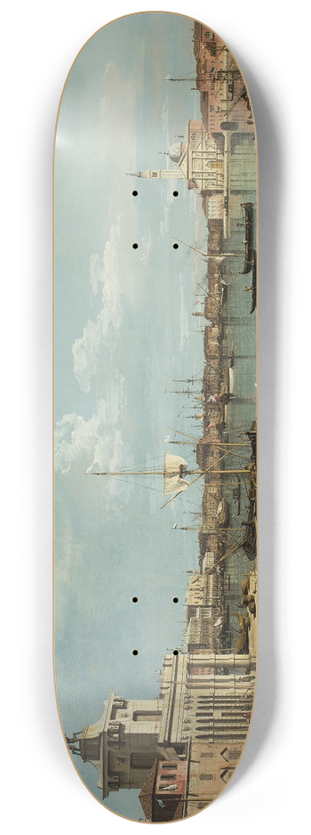 Canaletto - Venice, the Bacino di San Marco from the Canale della Giudecca 8.25 inch art skate deck