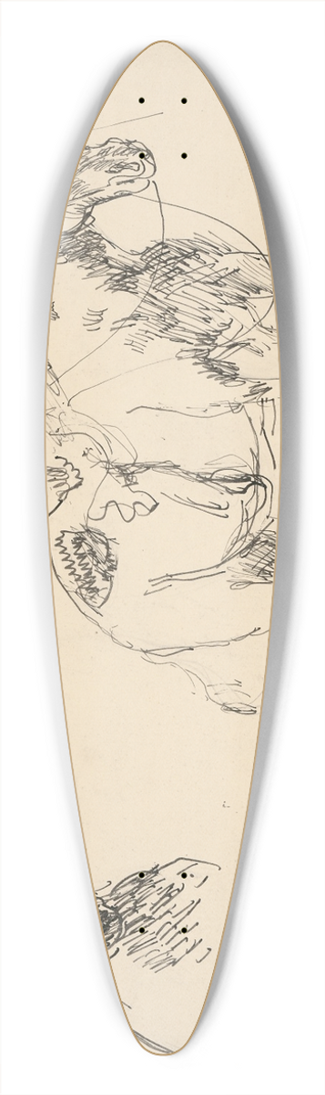 Cyprin Majernk - Study of a Rider 39.3 inch art pintail longboard deck