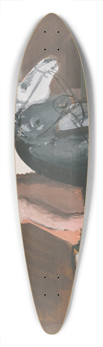 Cyprin Majernk - Two Riders 39.3 inch art pintail longboard deck
