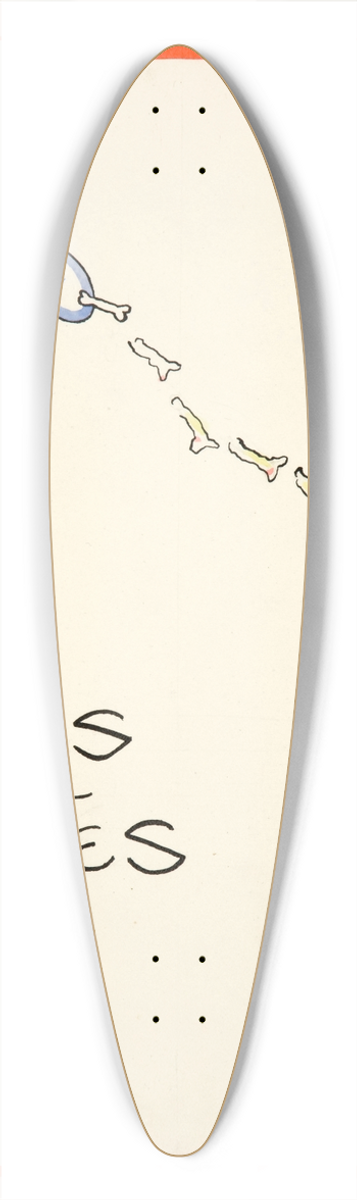 Cyril Kenneth Bird (Fougasse)  - Bones help to make planes 39.3 inch art pintail longboard deck