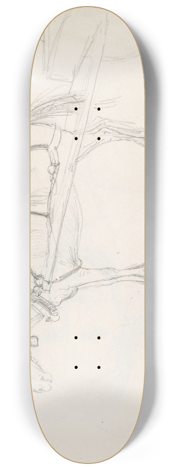 Adolph Tidemand - Horse and cart 8.25 inch art skate deck