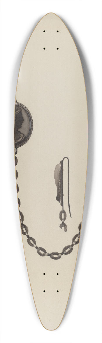Dana Bartlett - Medallion and Chain 39.3 inch art pintail longboard deck