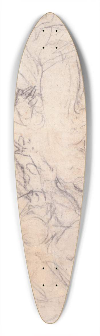 Daniele Crespi - The Mocking ofChrist 39.3 inch art pintail longboard deck