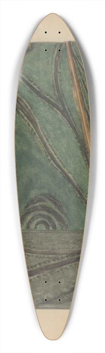 Daniel Fletcher - Painted Wooden Chest 39.3 inch art pintail longboard deck