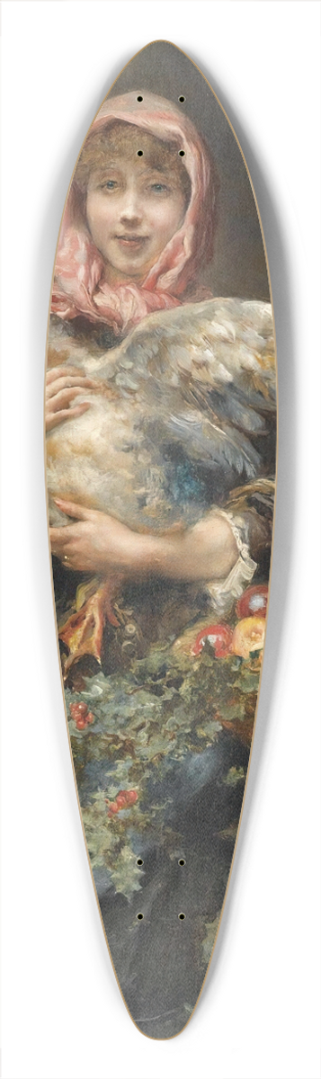 Daniel Hernndez Morillo - Muchacha Conpato (Theduck Girl) 39.3 inch art pintail longboard deck