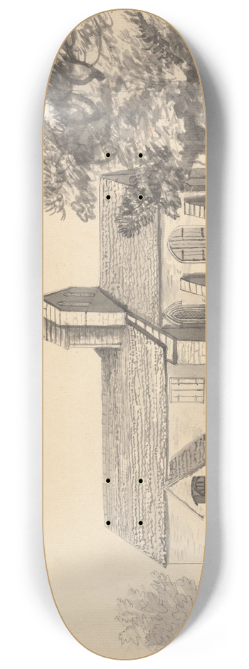 Capt. Francis Grose - The Church of St Margaret of Antioch, Binsey, Oxfordshire 8.25 inch art skate deck