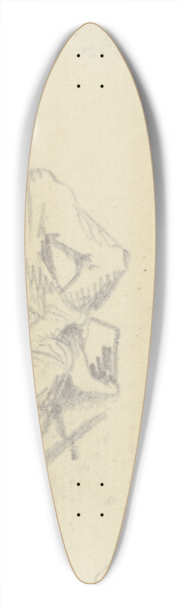 Daniel Nikolaus Chodowiecki - Am Boden sitzender Junge, den Kopf in die rechte Hand gesttzt, von vorne gesehen 39.3 inch art pintail longboard deck