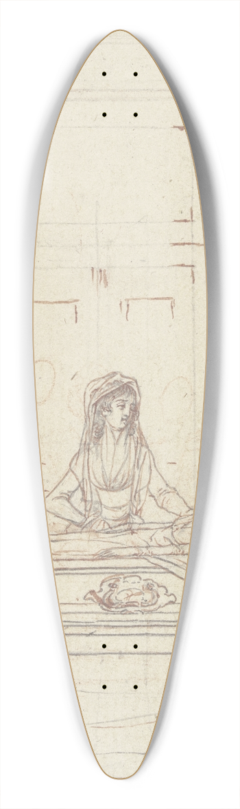 Daniel Nikolaus Chodowiecki - Clarissa liegt aufgebahrt in einem Sarg 39.3 inch art pintail longboard deck