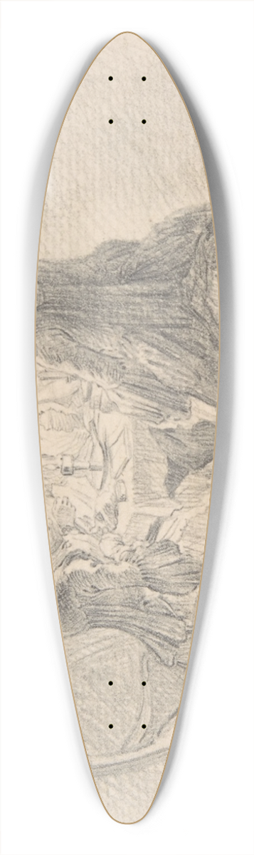 Daniel Nikolaus Chodowiecki - Four Ladies Sitting around a Table Occupied with Needlework, Reading, and Writing 39.3 inch art pintail longboard deck