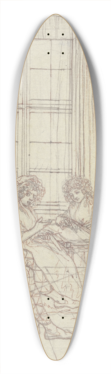 Daniel Nikolaus Chodowiecki - Johannes Ewalds Harlekin Patriot 39.3 inch art pintail longboard deck