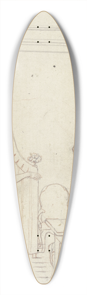 Daniel Nikolaus Chodowiecki - Links steht Clarissa, den rechten Arm gegen Lovelace ausstreckend (Strke besiegt durch List) 39.3 inch art pintail longboard deck