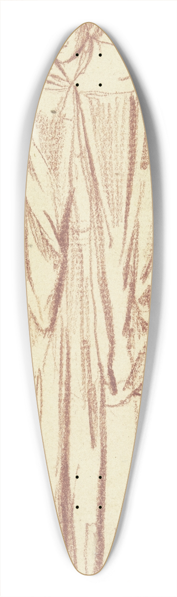 Daniel Nikolaus Chodowiecki - Stehende Frau von vorne gesehen, an einen Pfeiler gelehnt, die rechte Hand an die Stirn haltend 39.3 inch art pintail longboard deck