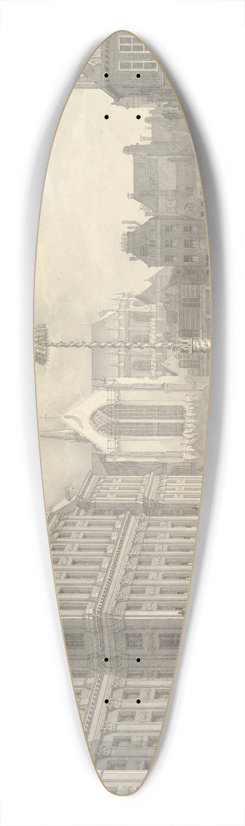 Danil Johannes Torman Kerkhoff - Popular Celebrations in Dam Square, Amsterdam, on 4 March 1795, marking the erection of the Liberty Tree and the success of the Batavian Revolution 39.3 inch art pintail longboard deck