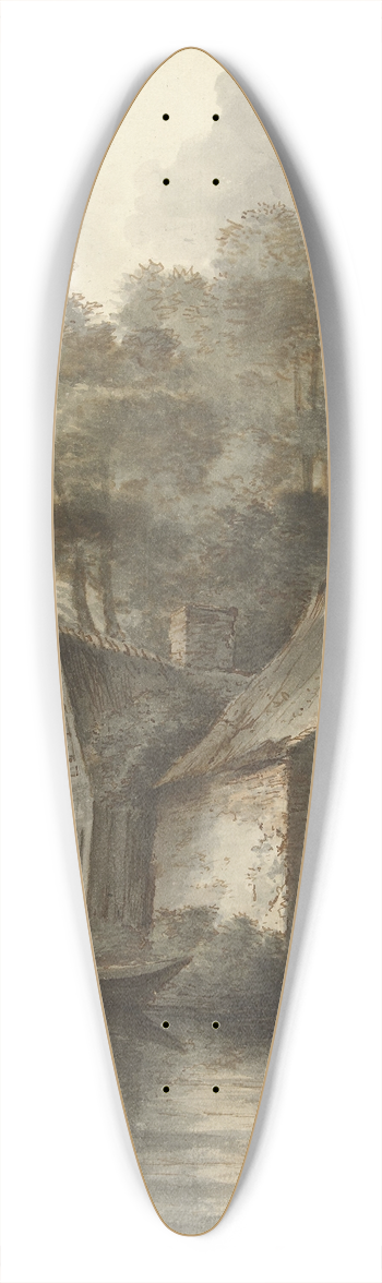 Danil Kerkhoff - Huizen aan een vaart 39.3 inch art pintail longboard deck