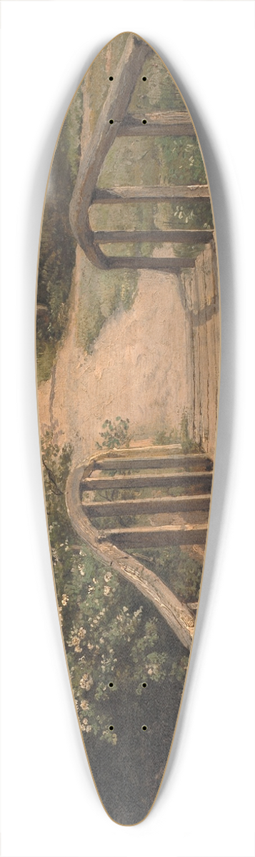 Dankvart Dreyer - Bridge over a Stream in Assens, Funen 39.3 inch art pintail longboard deck