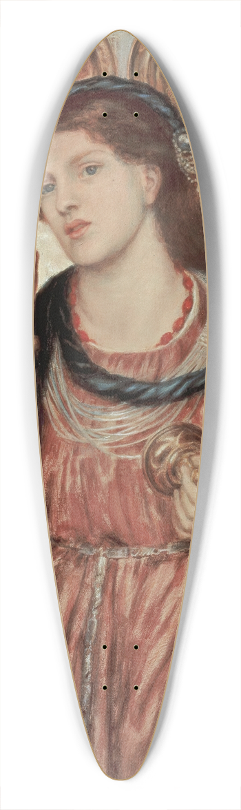 Dante Gabriel Rossetti - The Loving Cup (watercolour 3) 39.3 inch art pintail longboard deck