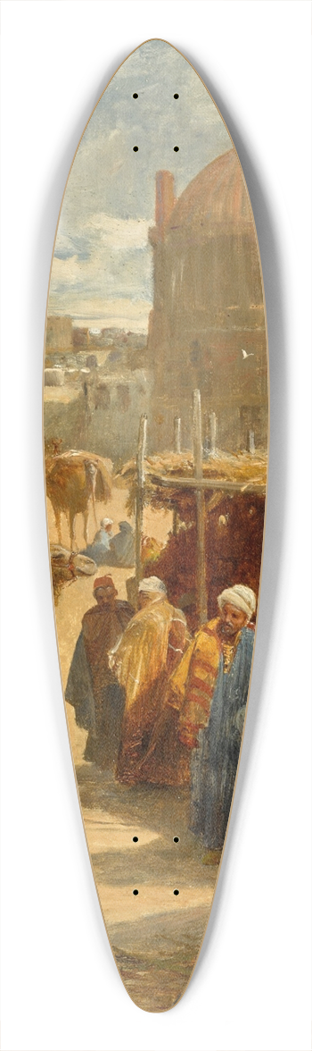 David Bates - A Marketplace, Cairo 39.3 inch art pintail longboard deck