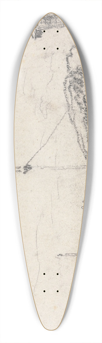 David Cox - A View of the Scheldt 39.3 inch art pintail longboard deck