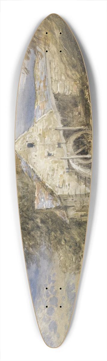 David Cox - Overshot Mill, North Wales 39.3 inch art pintail longboard deck