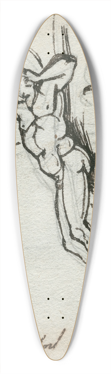 David Humbert de Superville - Achteroverliggende (rustende) krijger, met wapenrusting 39.3 inch art pintail longboard deck