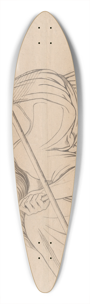 David Humbert de Superville - Doodsengel met zeis 39.3 inch art pintail longboard deck