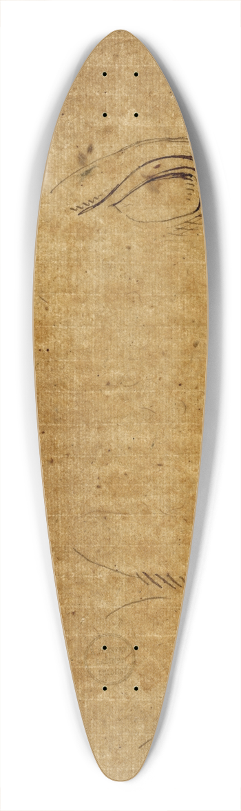 David Humbert de Superville - Hoofd van Eva 39.3 inch art pintail longboard deck