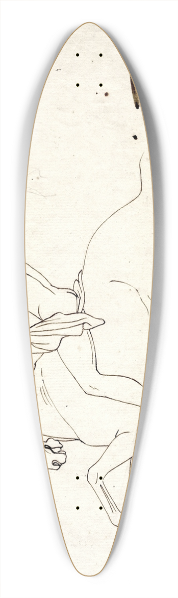 David Humbert de Superville - Horseman, after the north frieze of the Parthenon 39.3 inch art pintail longboard deck