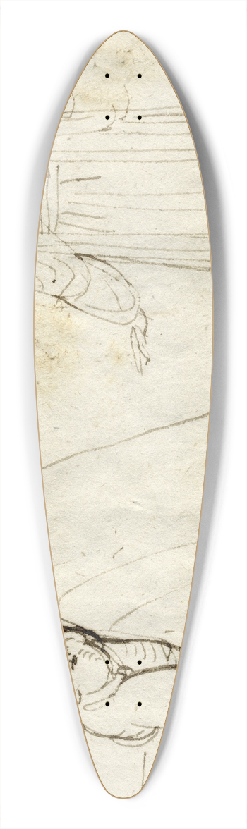 David Humbert de Superville - Jezus, staand, din beschaamde duivel verwittigt 39.3 inch art pintail longboard deck