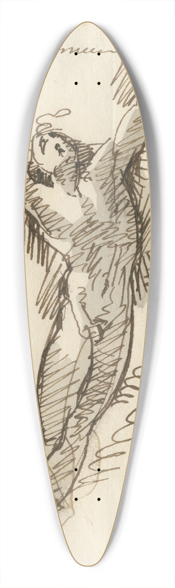 David Humbert de Superville - Mannelijk naakt m. gespreide armen (Christus gekruisigd) 39.3 inch art pintail longboard deck