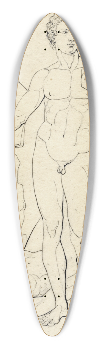 David Humbert de Superville - Theseus honoured after his victory over the Minotaur 39.3 inch art pintail longboard deck