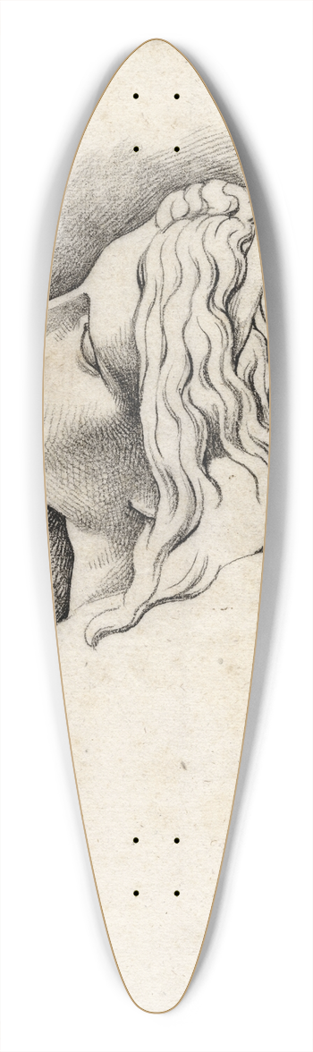 David Humbert de Superville - Womans head, bent backwards 39.3 inch art pintail longboard deck