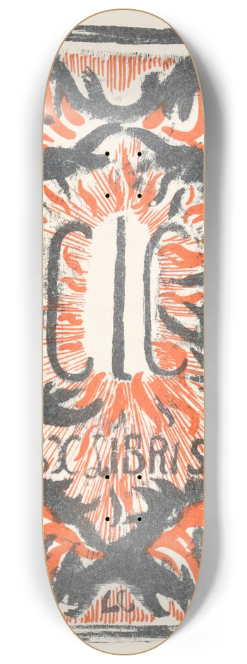 Carel Adolph Lion Cachet - Ex libris van Carel Lion Cachet 8.25 inch art skate deck